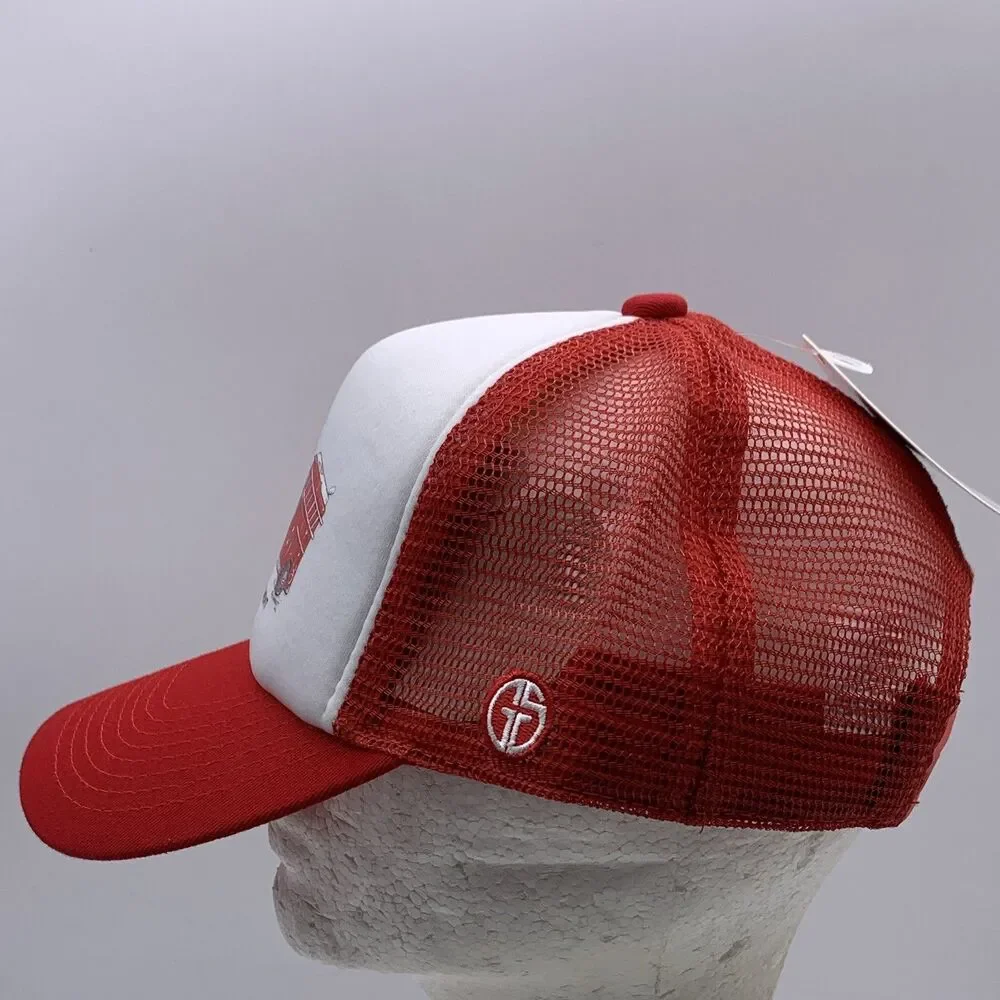 Grom Squad Montecito Fire Department Red/White Mesh Trucker Hat Adjustable